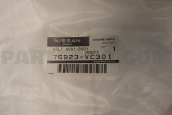 Nissan 76923VC301 WELT-BODY SIDE,REAR RH