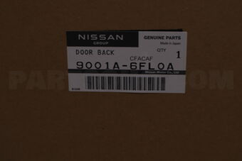 Nissan 9001A6FL0A DOOR ASSY-BACK