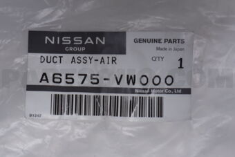 Nissan A6575VW000 DUCT ASSY-AIR