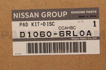Nissan D10606RL0A PAD KIT-DISC