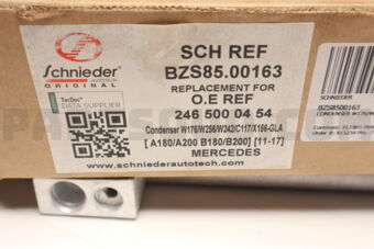 SCHNIEDER BZS8500163 CONDENSER W176/W256/W242/C117/X156-GLA [ A180/A200 B180/B200] [11-17]