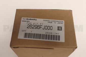 Subaru 26296FJ000 PAD KIT F