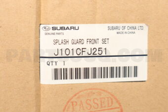 Subaru J101CFJ251 XV 12MY SPLASH GUARD FRONT