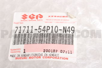 Suzuki 7171154P10N49 BUMPER,FRONT APK416
