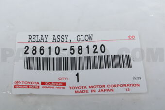 Toyota 2861058120 RELAY ASSY, GLOW PLUG(SUB)