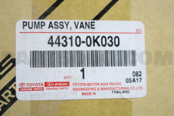 Toyota 443100K030 PUMP ASSY, VANE