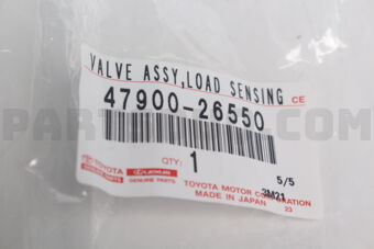 Toyota 4790026550 VALVE ASSY, LOAD SENSING W/SPRING