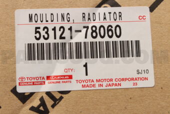 Toyota 5312178060 MOULDING, RADIATOR