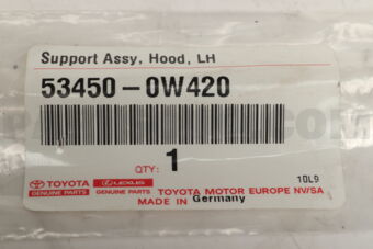 Toyota 534500W420 SUPPORT ASSY HOOD