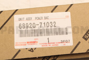 Toyota 6892071032 UNIT ASSY POWER