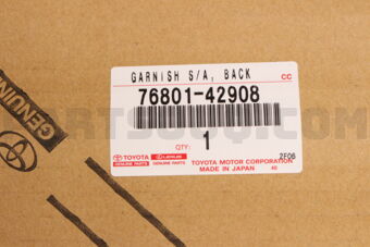 Toyota 7680142908 GARNISH S/A BACK