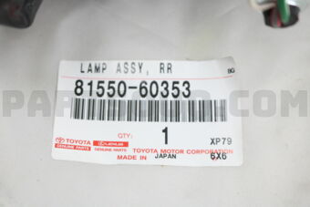 Toyota 8155060353 LAMP ASSY, REAR COMBINATION, RH
