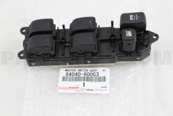 Toyota 8404060053 MASTER SWITCH ASSY, POWER WINDOW REGULATOR