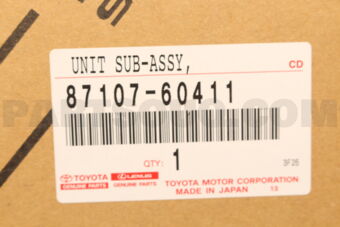 Toyota 8710760411 UNIT SUB-ASSY, HEATER RADIATOR