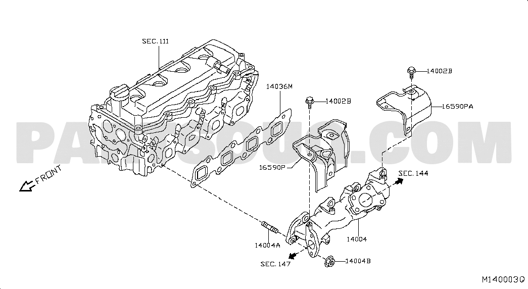 Lcv4 ENGINE MECHANICAL | Nissan PATHFINDER 04.2007 K - GRAPHITE(GREY) Parts ...