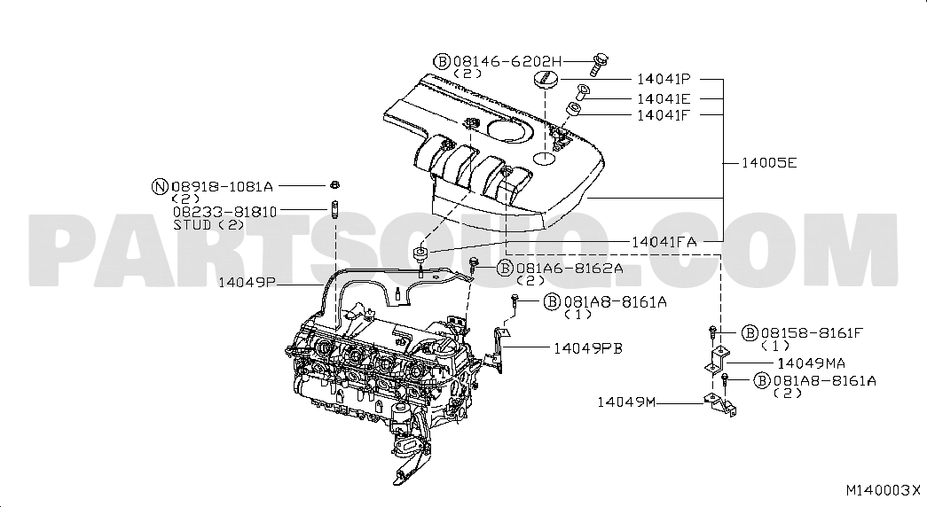 Lcv4 ENGINE MECHANICAL | Nissan PATHFINDER 04.2007 K - GRAPHITE(GREY) Parts ...