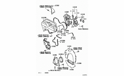 Timing gear cover & Rear end plate