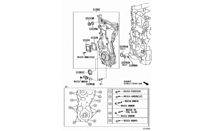 Timing gear cover & Rear end plate