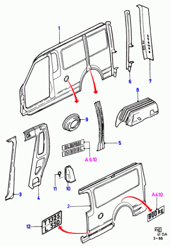 Escort DA 1986-1990 Europe 1986