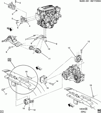 Cavalier 2004 (L61) MOTOR,2.2L,4CYL,ICM,ALCD