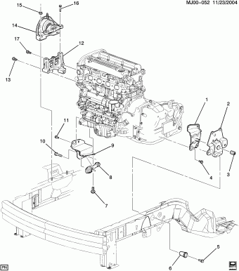 Cavalier 2004 (L61) ENGINE,2.2L,4CYL,MFI,DOHC