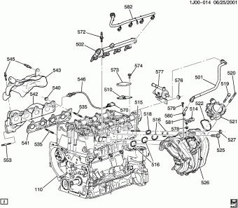 Cavalier 2004 (L61) ENGINE,2.2L,4CYL,MFI,DOHC