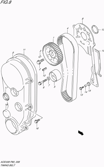 Alto - A-Star/Celerio/800/Fronte/Cultus AOD308 AOD308 (P85)