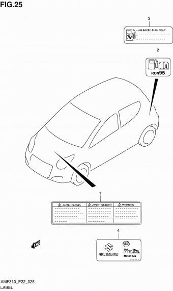 Alto - A-Star/Celerio/800/Fronte/Cultus AMF310 AMF310-3 (E02,E22)