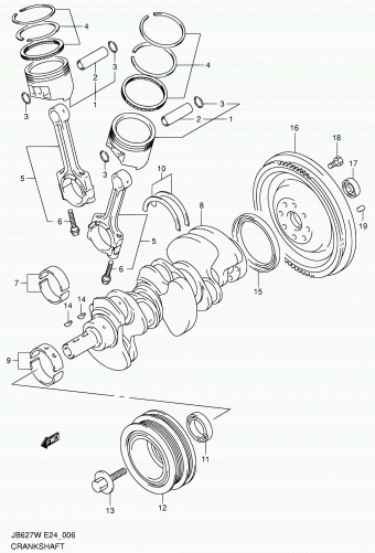 Grand Vitara JB627 JB627W-2 (E09,E10,E43,E85,E96)
