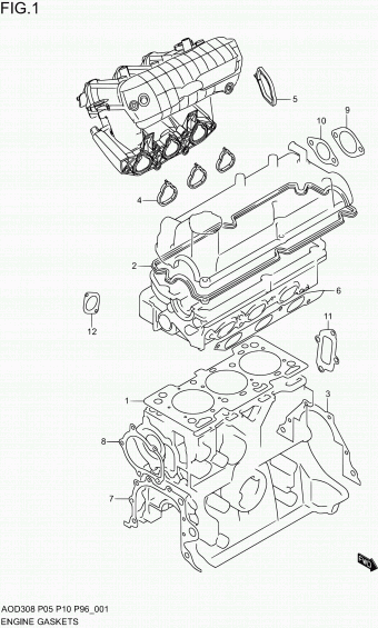 Alto - A-Star/Celerio/800/Fronte/Cultus AOD308 AOD308 (E10,E96)
