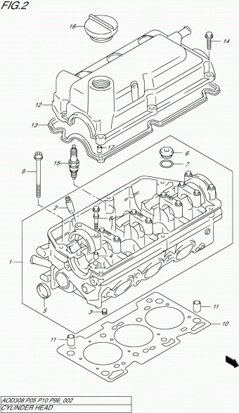 Alto - A-Star/Celerio/800/Fronte/Cultus AOD308 AOD308 (E10,E96)