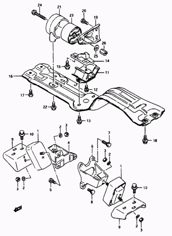 Vitara/Sidekick SE416 SE416 (E03,E33:MY 1990)