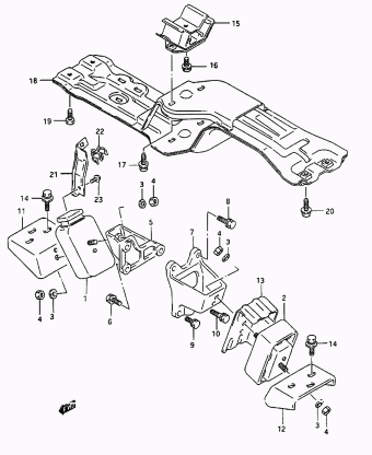Vitara/Sidekick SE416 SE416 (E03,E33:MY 1995)