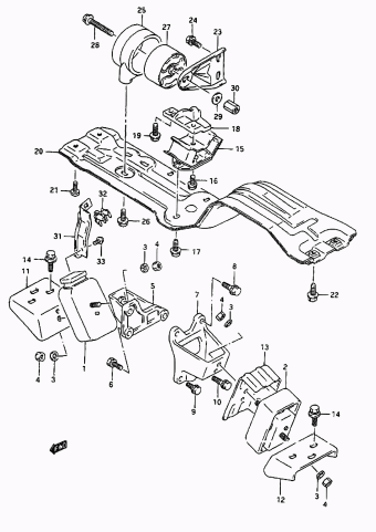 Vitara/Sidekick SE416 SE416 (E03,E33:MY 1995)