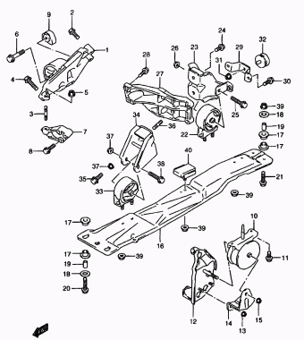 Baleno/Esteem SY418 SY418 (E03,E28,E33,E60:MY 2000)