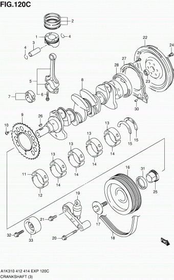 Baleno/Esteem A1K412 A1K412-2 (E02,E22)