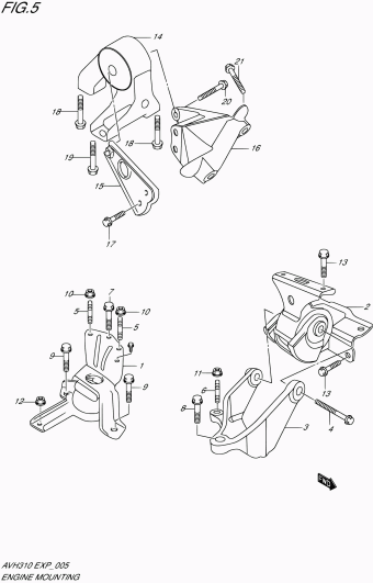 Alto - A-Star/Celerio/800/Fronte/Cultus AVH310 AVH310-2 (P10)
