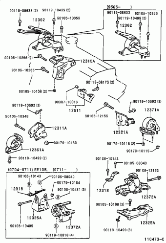 COROLLA SED/CP/WG EE100L-AEMDSB AE10#,CE100,EE10#