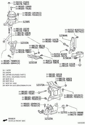 YARIS NCP151L-AHPGKU NCP15#,NSP15#