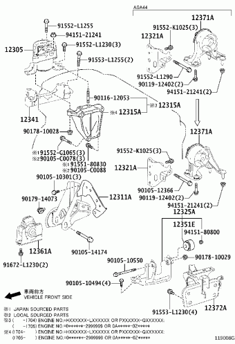 RAV4 ASA44L-ANTXKA ASA4#,AVA44