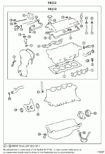 COROLLA SED/WG EE111R-AEMDK AE11#,CE110,EE11#,ZZE11#