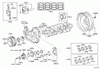 HILUX KDN145L-TRMDYW KDN1##,LN1##,RZN168,173
