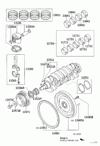 COROLLA SED/WG CDE120L-DWMDYW CDE120,NDE120,ZZE12#
