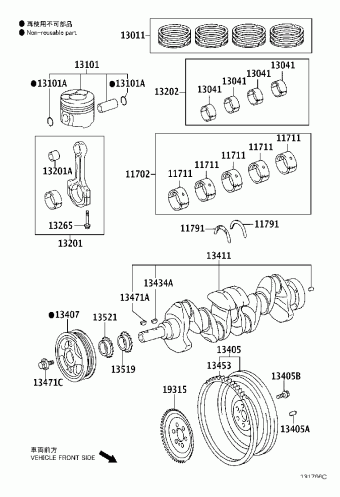 YARIS/HYBRID NLP130L-CHFNXW KSP130,NHP130,NLP130,NSP130