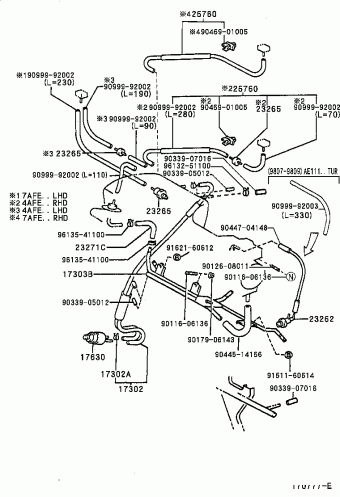 COROLLA SED/WG AE111L-AEPDKV AE11#,CE110,EE11#,ZZE11#