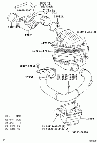 COROLLA/ALTIS SED/WG CE120L-AEMDS CE120,NZE12#,ZZE12#