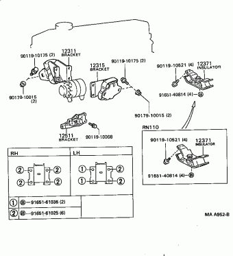 HILUX RN106L-PRMREW 08.1991