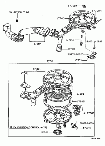 COROLLA SED/LB/WG EE90L-ALMNSW EE9#,AE9#,CE90