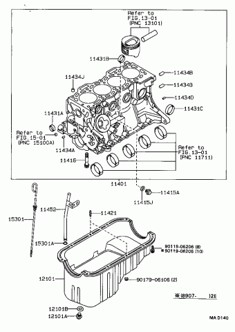 COROLLA SED/LB/WG EE90L-ALMNSW EE9#,AE9#,CE90