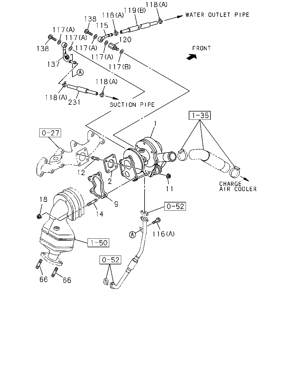 Isuzu TFR/TFS(Europe)-RHD 2005 — Turbocharger System — Turbocharger Side;4JH1-TC